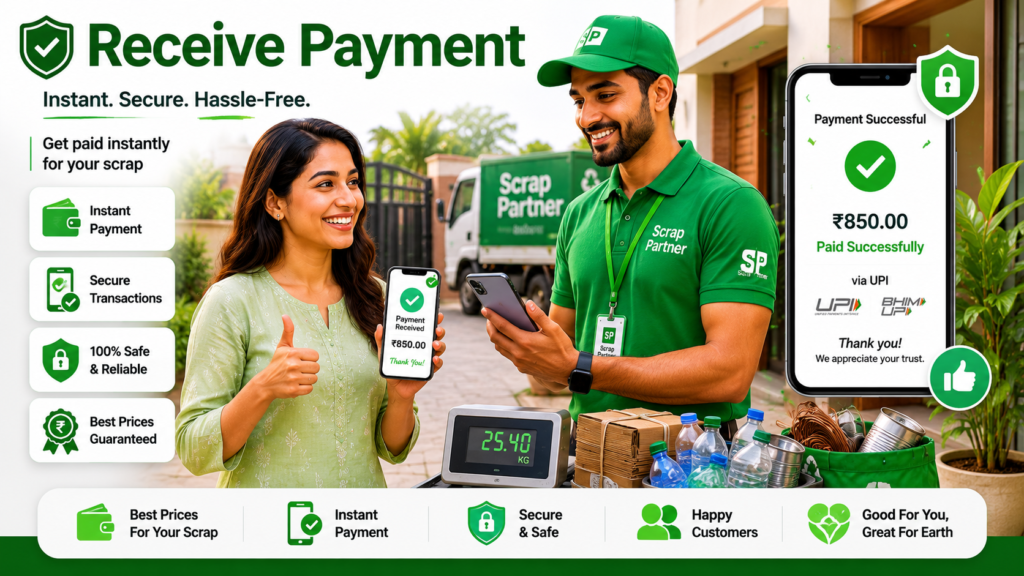 scrap partner receive payment